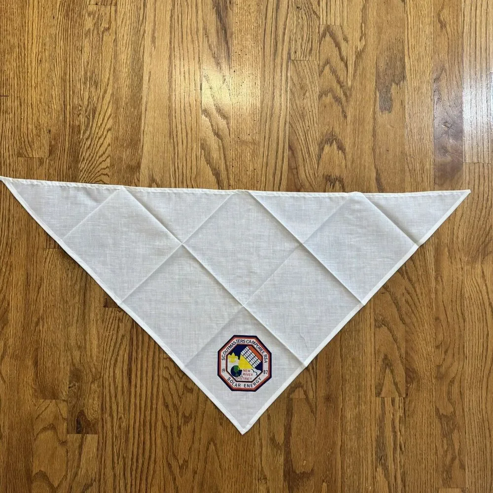 VTG TWO Boy Scouts Scoutmaster Neckerchief Camporee 87 82 Solar BSA Scouting EUC